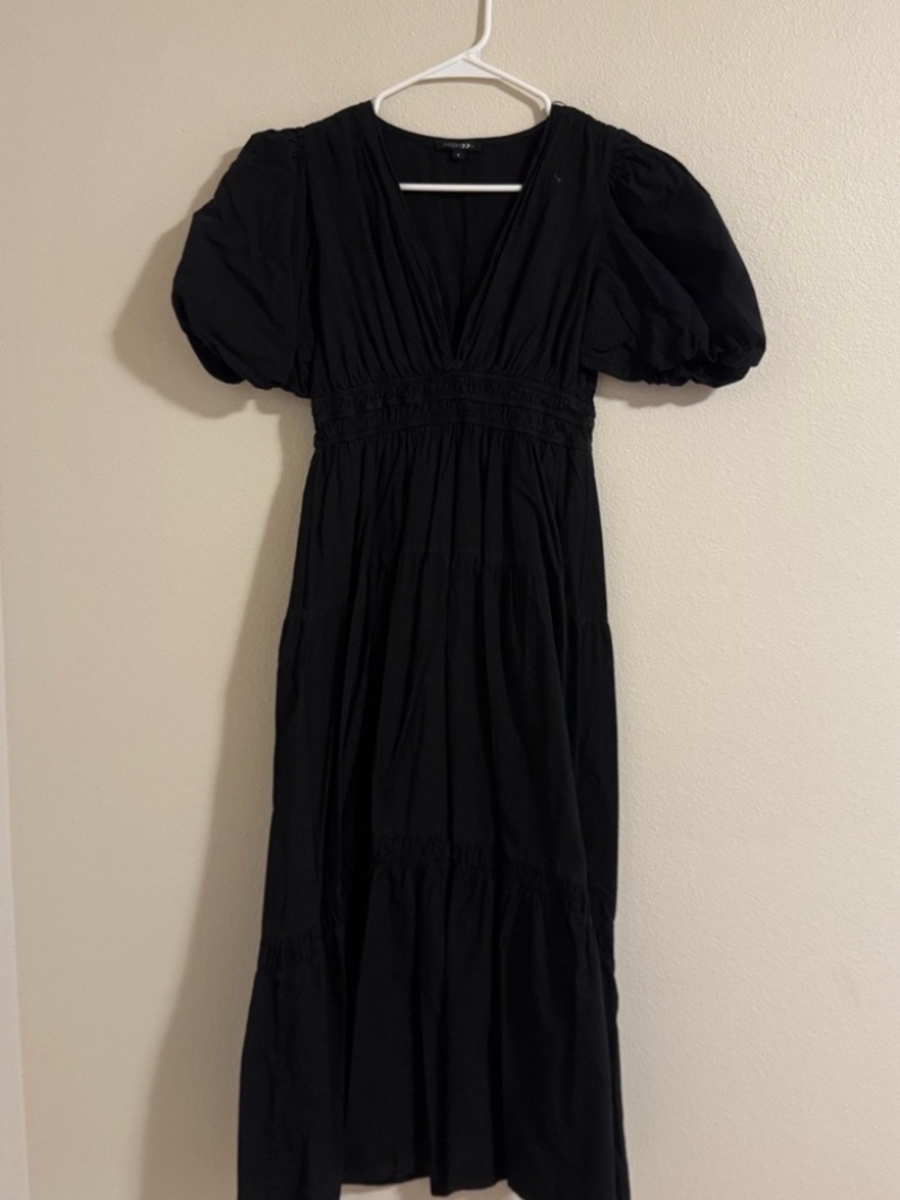 PAPERMOON SIZE MEDIUM M BLACK PUFFY SLEEVE DRESS LOT5927